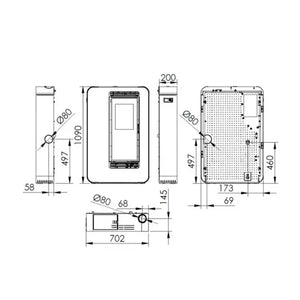 ESTUFA DE AIRE ECOFOREST MONACO 7,5KW Grupo Dila